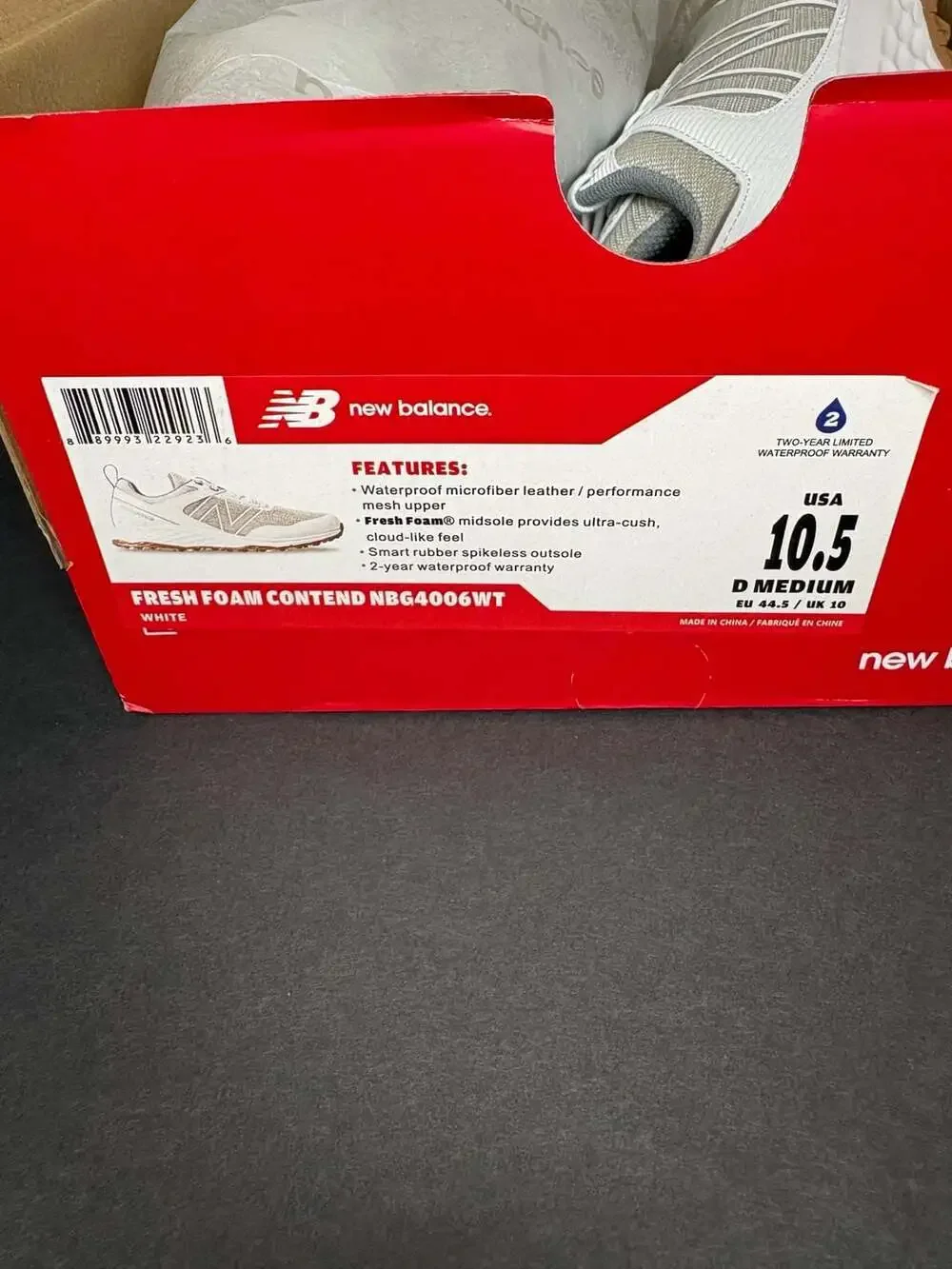 New Balance Fresh Foam Contend Spikeless Golf Shoes NBG4006WT